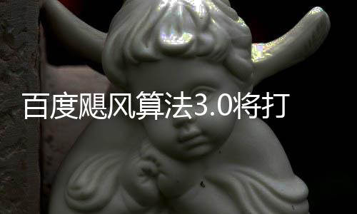 打击低质百度桶站跨领域采垃圾飓风0将集算法群及